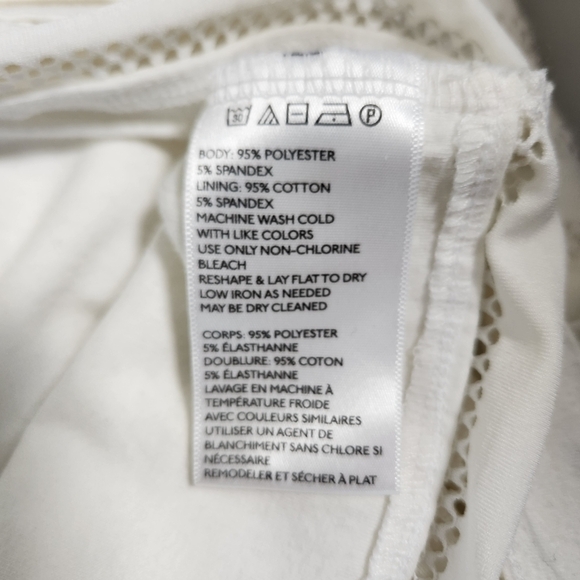 Urban Outfitters Silence + Noise Ivory Bodycon Eyelet Cutout Mini Dress-Size S - Picture 7 of 8